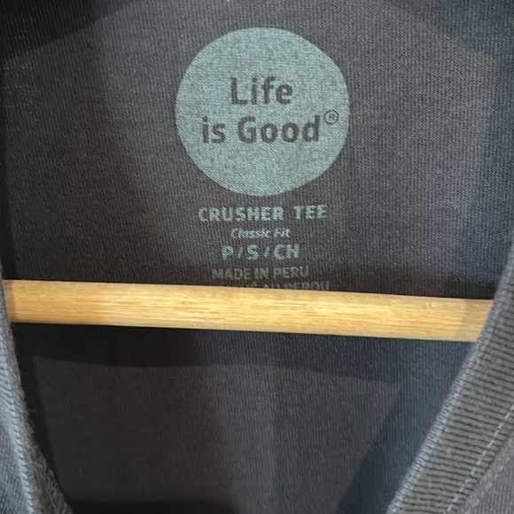 Life is Good Dark grey T shirt with Motorcycle graphic - Picture 4 of 8